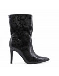 Faux leather ankle boot