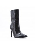 Faux leather ankle boot