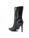 Faux leather ankle boot