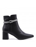 Faux leather ankle boot