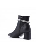 Faux leather ankle boot