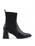 Faux leather ankle boot