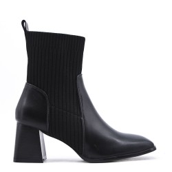 Faux leather ankle boot