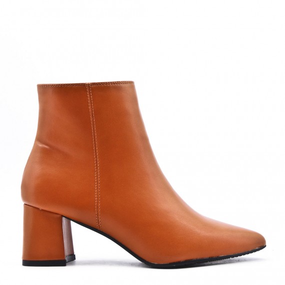 Faux leather ankle boot