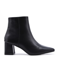 Faux leather ankle boot