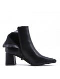 Faux leather ankle boot