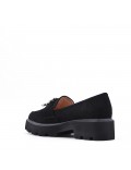 Women's mocassin in faux suede 