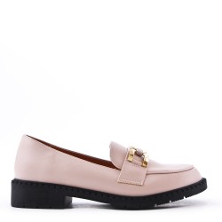 Mocassin en simili cuir pour femme