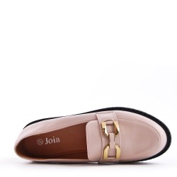 Mocassin en simili cuir pour femme