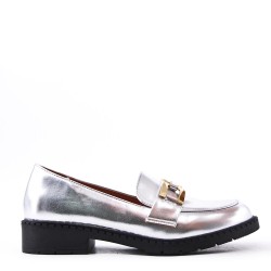 Mocassin en simili cuir pour femme