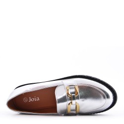 Women's mocassin in faux leather 