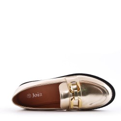 Women's mocassin in faux leather 