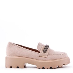 Mocassin en simili cuir pour femme