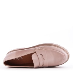 Mocassin en simili cuir pour femme