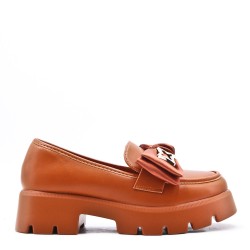 Mocassin en simili cuir pour femme