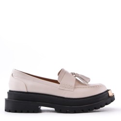 Mocassin en simili cuir pour femme