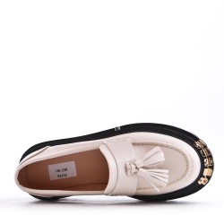 Mocassin en simili cuir pour femme