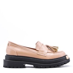 Mocassin en simili cuir pour femme