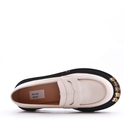 Mocassin en simili cuir pour femme