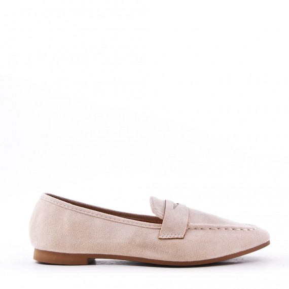 Women's mocassin in faux suede 