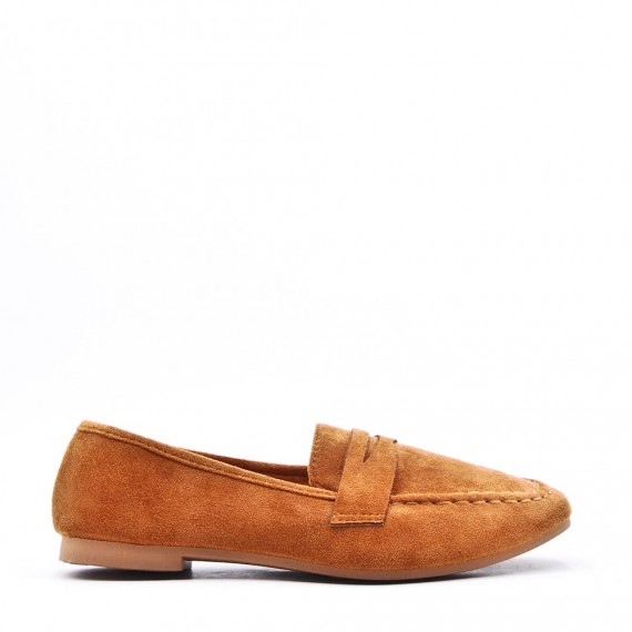 Women's mocassin in faux suede 