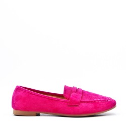 Women's mocassin in faux suede 