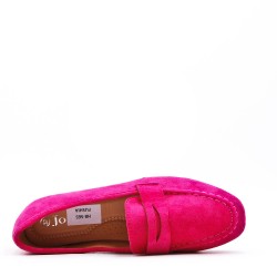 Women's mocassin in faux suede 