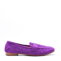 Mocassin en simili daim pour femme