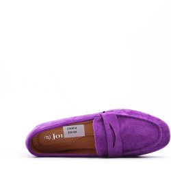 Women's mocassin in faux suede 