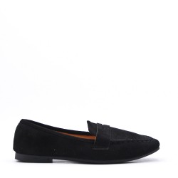 Women's mocassin in faux suede 