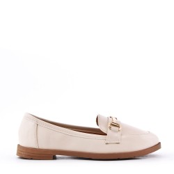 Mocassin en simili cuir pour femme