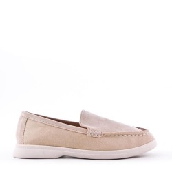 Women's mocassin in faux suede 