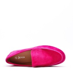 Women's mocassin in faux suede 