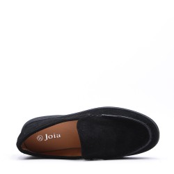 Women's mocassin in faux suede 