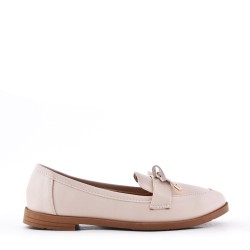 Mocassin en simili cuir pour femme