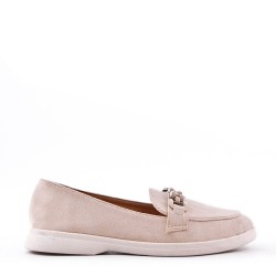 Women's mocassin in faux suede 