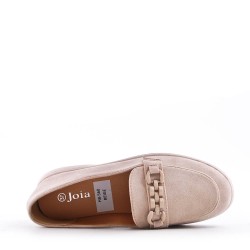 Women's mocassin in faux suede 