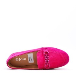 Women's mocassin in faux suede 