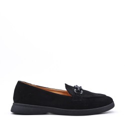 Women's mocassin in faux suede 