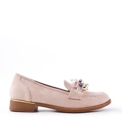 Women's mocassin in faux suede 