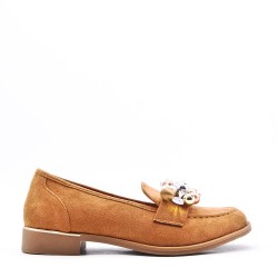 Women's mocassin in faux suede 