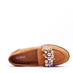 Women's mocassin in faux suede 