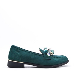 Women's mocassin in faux suede 