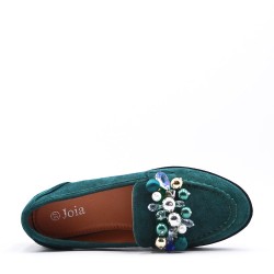 Women's mocassin in faux suede 