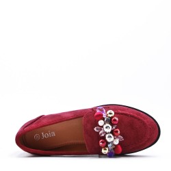Women's mocassin in faux suede 