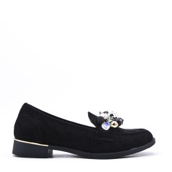 Women's mocassin in faux suede 