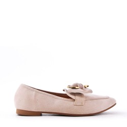 Women's mocassin in faux suede 