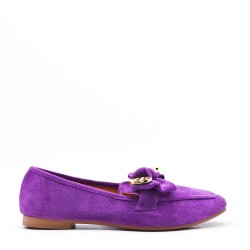 Women's mocassin in faux suede 