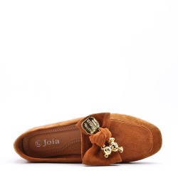 Women's mocassin in faux suede 