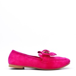 Women's mocassin in faux suede 